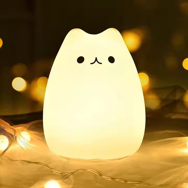 Cute Dimmable 7-Color Night Light Decor for Kid's Room