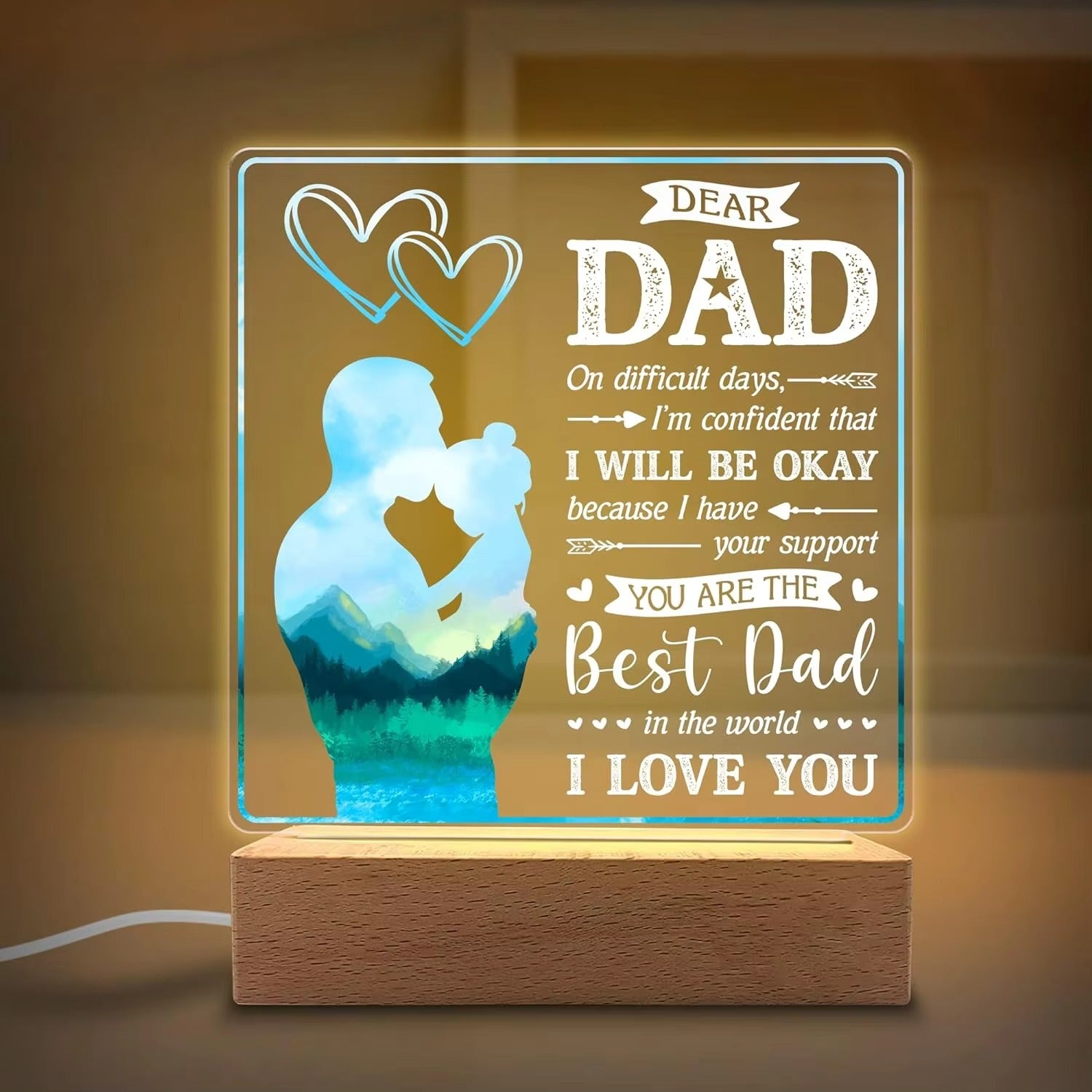 16-Color RGB Wholesale Wooden LED Night Light Base | Acrylic-Compatible 3D Illusion Lamp Base