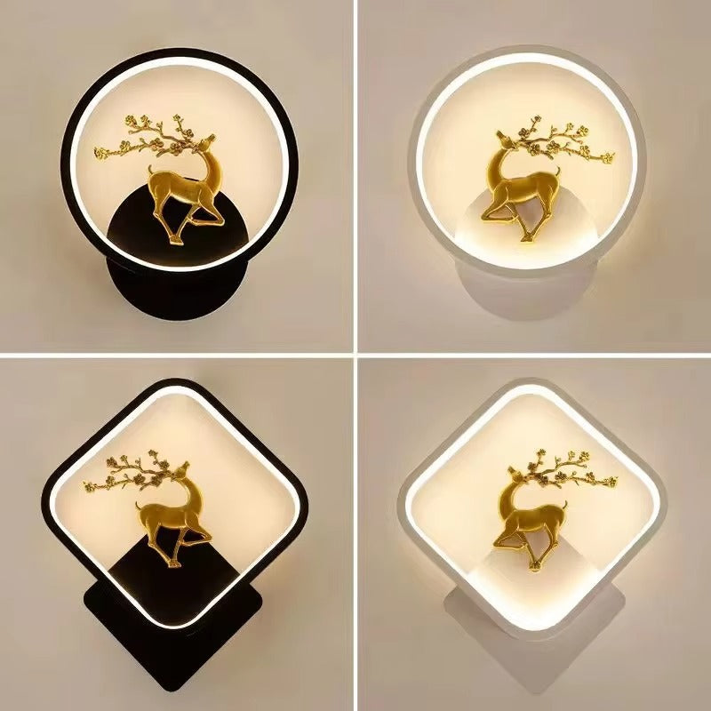 Modern Minimalist LED Wall Light | Deer Antlers Wall Lamp for Living Room & Bedroom Decor