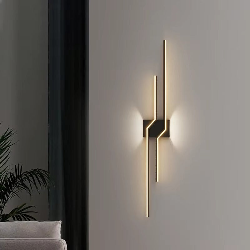 Minimalist Art Grille Line LED Wall Light - TV Backdrop & Bedroom Bedside Decor Lamp
