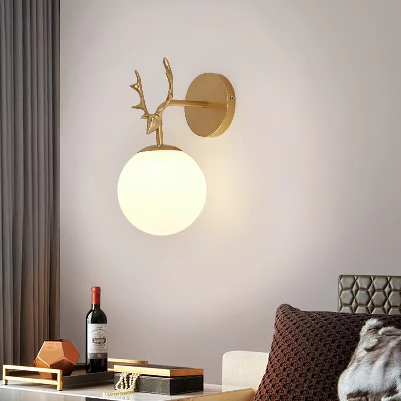 Modern Indoor BedroomGlass Wall Light Living Room Entryway Hotel Corridor Wall Sconce Nordic LED Wall Lamps