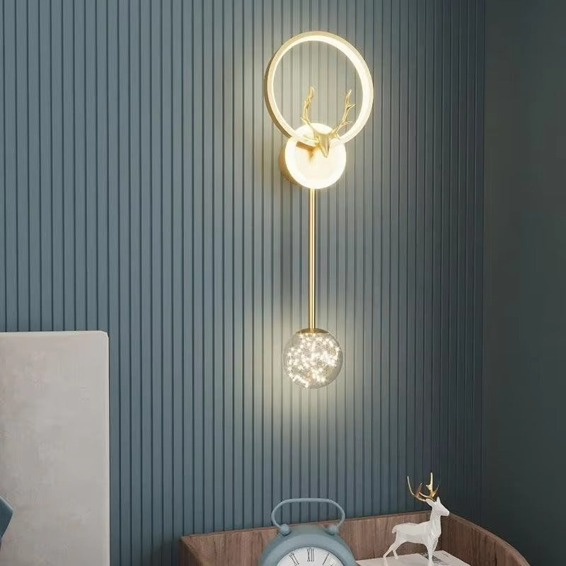 Modern Creative LED Wall Light | Deer-Themed Wall Lamp for Corridor, Living Room, Bathroom & Bedroom