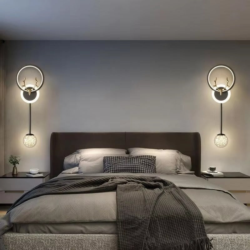 Modern Creative LED Wall Light | Deer-Themed Wall Lamp for Corridor, Living Room, Bathroom & Bedroom