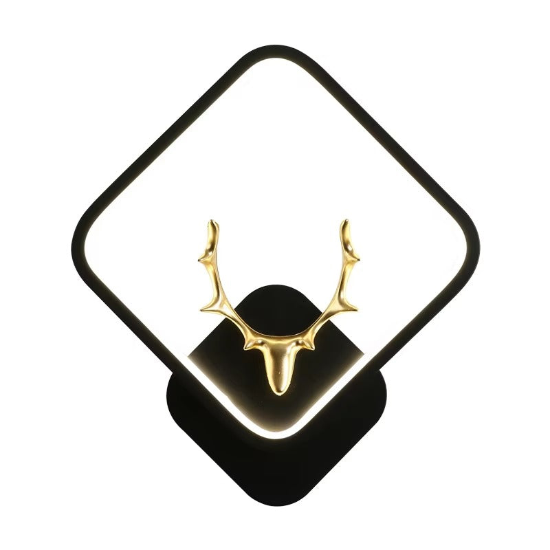 Modern Minimalist LED Wall Light | Deer Antlers Wall Lamp for Living Room & Bedroom Decor