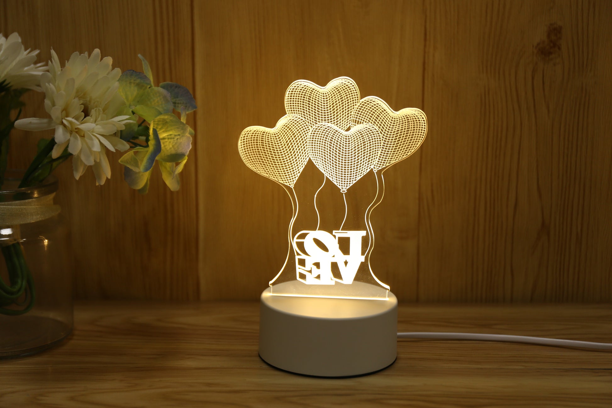 Rgb Led Lamp Bases for 3d Led Night Light Acrylic 3d Light Base Acrylic Led Night Light for Kids