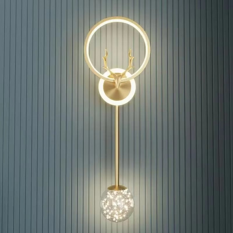 Modern Creative LED Wall Light | Deer-Themed Wall Lamp for Corridor, Living Room, Bathroom & Bedroom