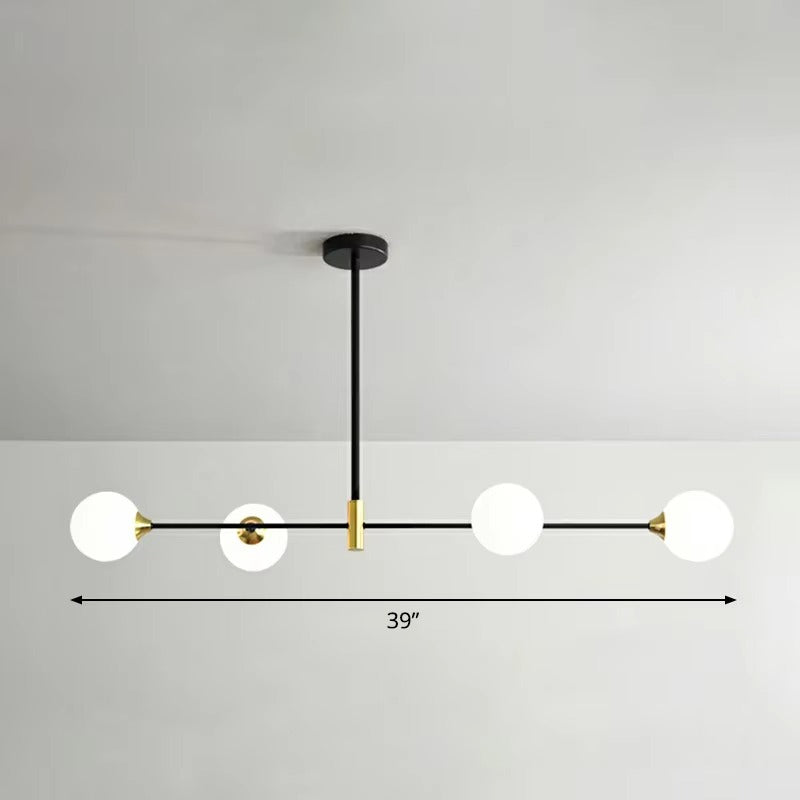 Nordic Glass Rod Multi-Head Pendant | Creative Double Glass G9 Chandelier for Kitchen Island & Dining Room