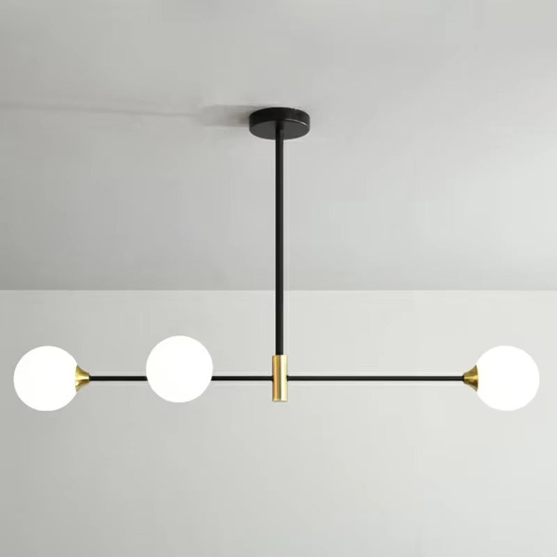 Nordic Glass Rod Multi-Head Pendant | Creative Double Glass G9 Chandelier for Kitchen Island & Dining Room