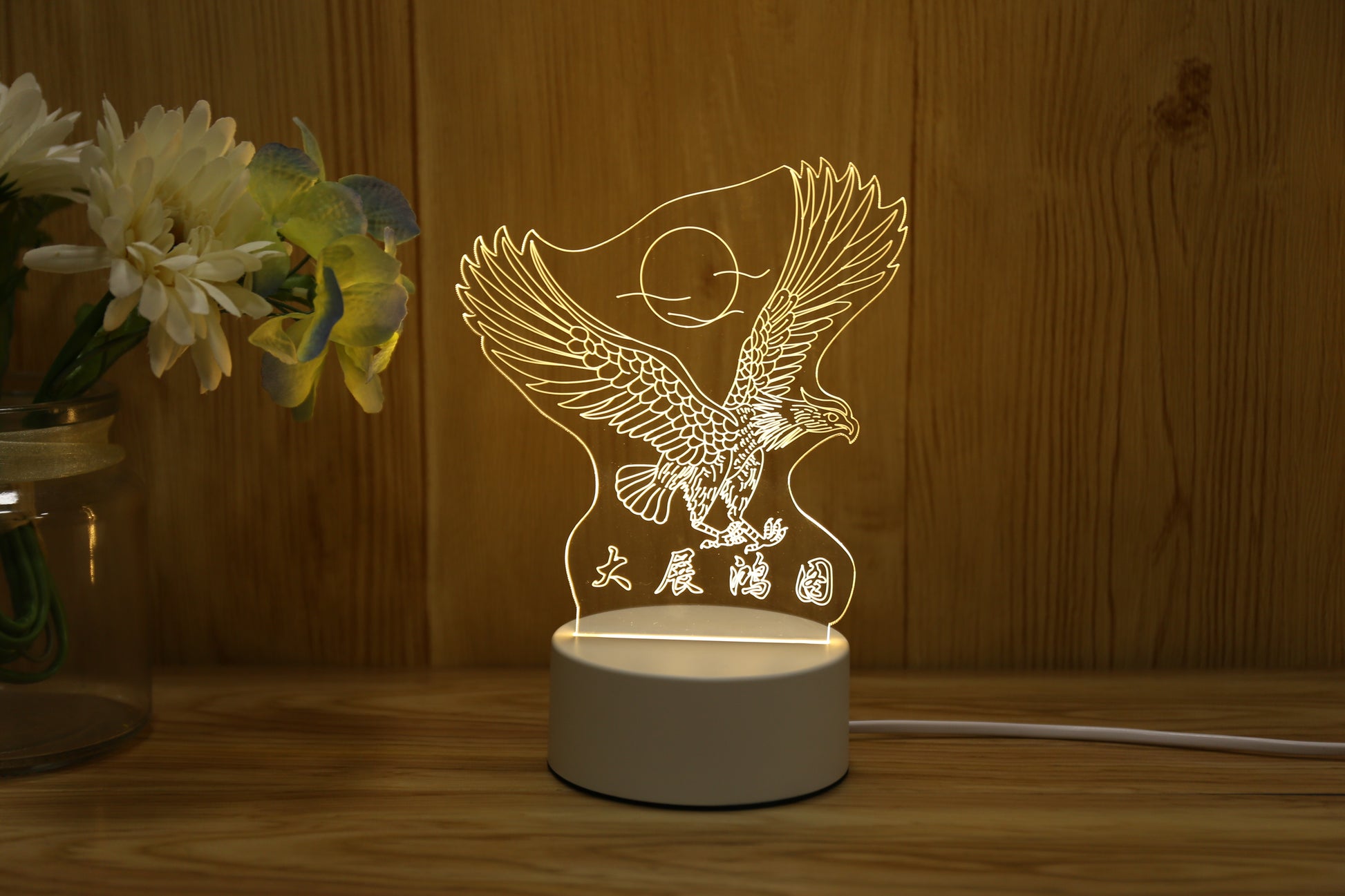Rgb Led Lamp Bases for 3d Led Night Light Acrylic 3d Light Base Acrylic Led Night Light for Kids
