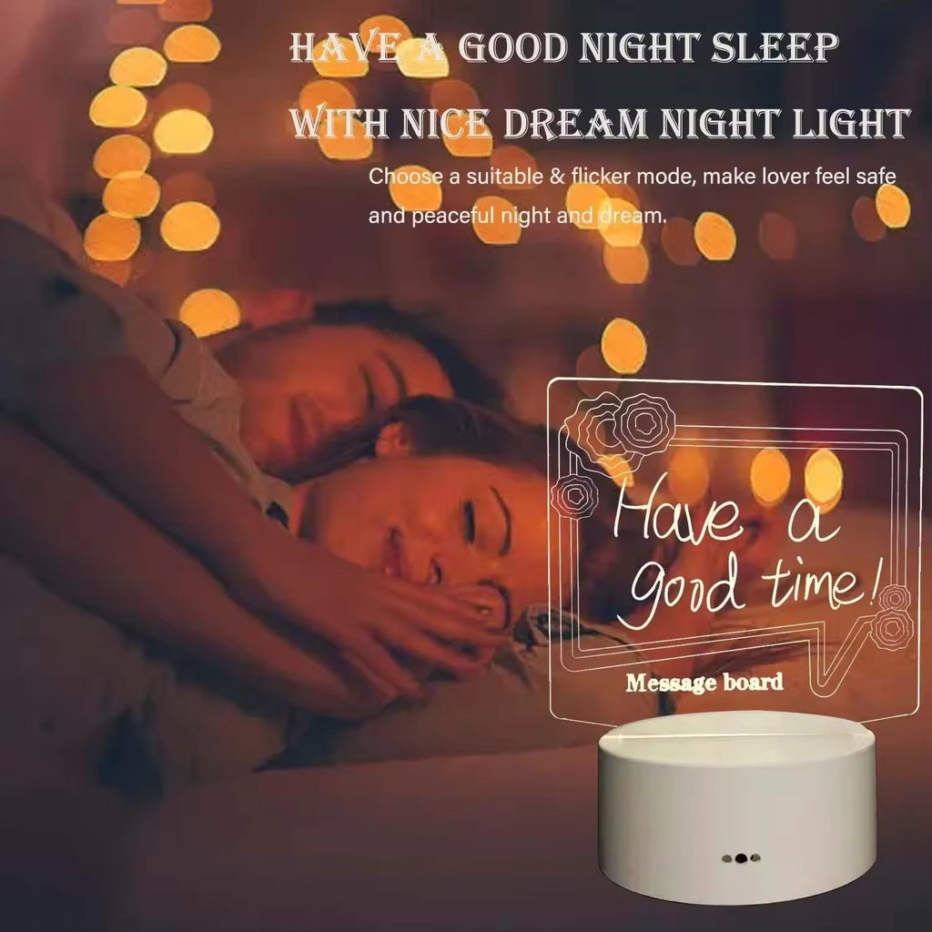 Customized Wholesale 3D Illusion Night Light | Acrylic LED Lamp Base with 7-Color Change for Bedroom Decor