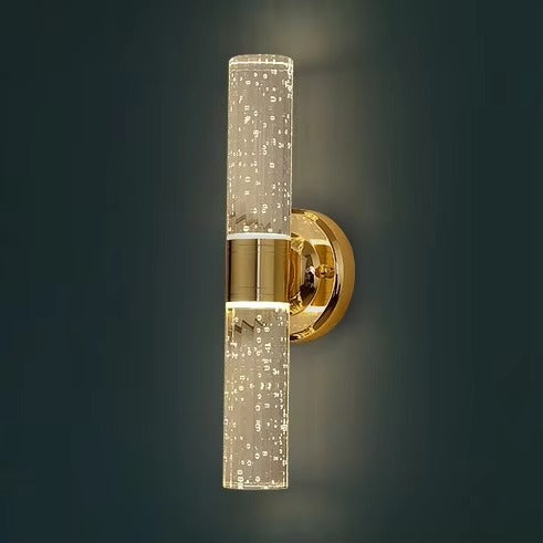 Luxury Crystal Wall Lamp | Acrylic Long Cylinder Wall Lighting for Living Room, Bathroom, Bedroom & Corridor