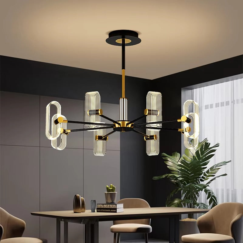 Postmodern Acrylic LED Chandelier | Simple Modern Pendant Light for Living Room, Study, Bedroom & Dining Room