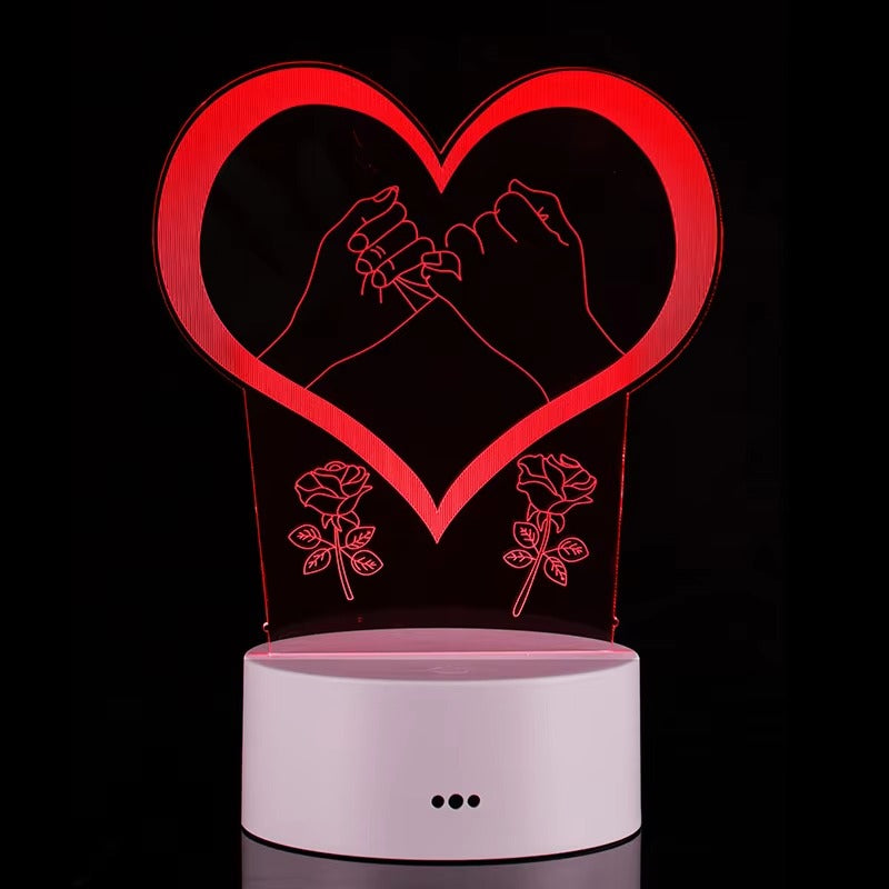 Customized Wholesale 3D Illusion Night Light | Acrylic LED Lamp Base with 7-Color Change for Bedroom Decor