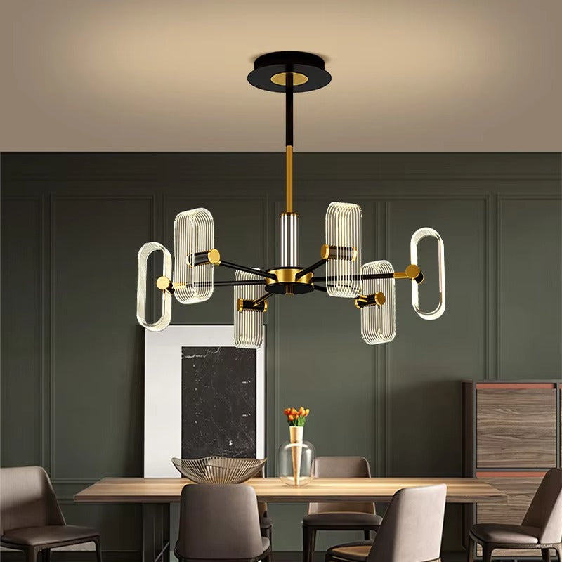 Postmodern Acrylic LED Chandelier | Simple Modern Pendant Light for Living Room, Study, Bedroom & Dining Room