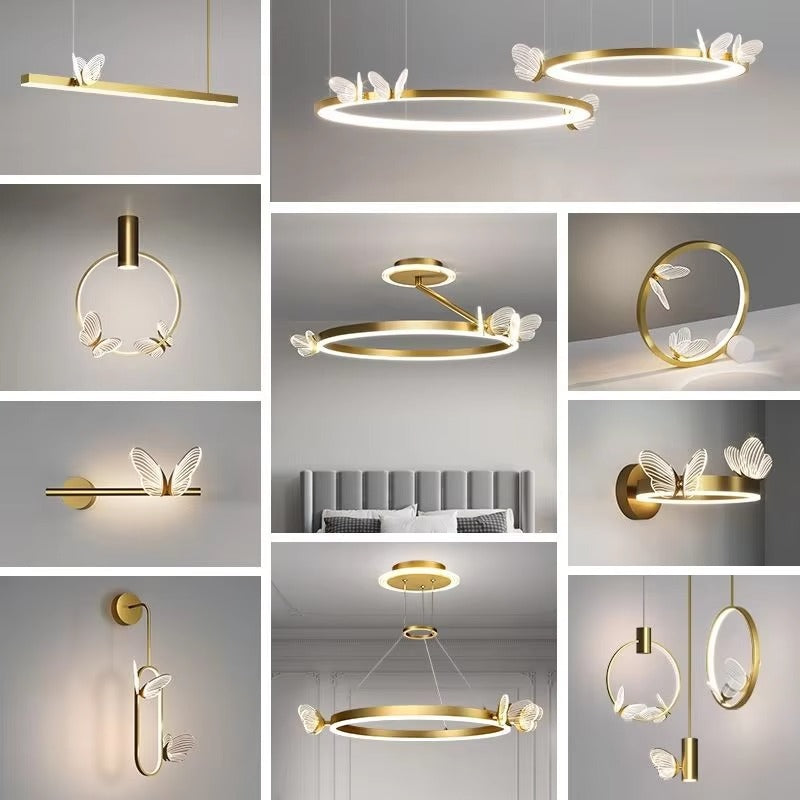 Modern Nordic Butterfly Chandelier | Luxury LED Pendant Light for Living Room Ceiling Decor