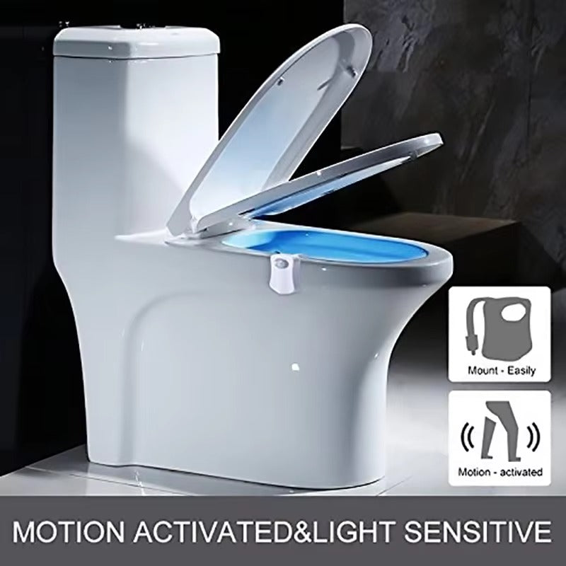 PIR Motion Sensor LED Toilet Light | 16 Colors Changeable WC Bowl Lamp for Home Bathroom Night Lighting」