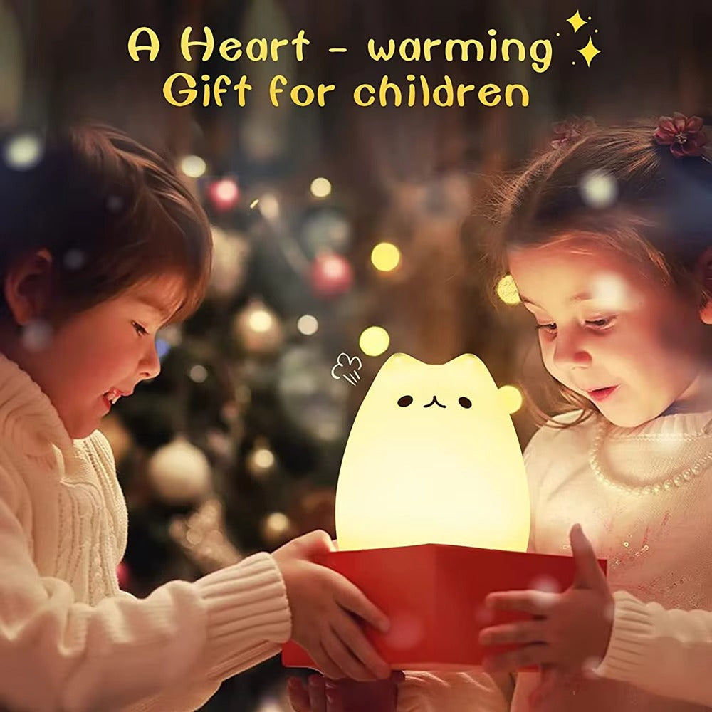 Cute Dimmable 7-Color Night Light Decor for Kid's Room
